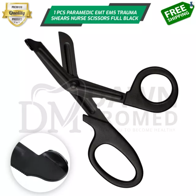 Paramedic EMT EMS Trauma Shears Nurse Scissor First Aid 5.5" Full Black German G