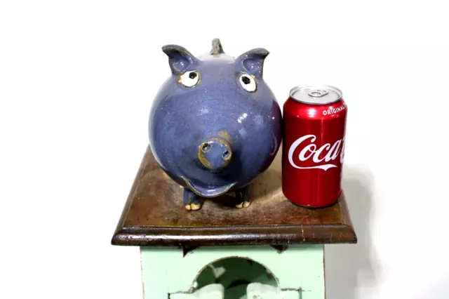 wayne hewell pig bank , pottery, folk art 10''long x 5''wide wayne hewell pig bank , pottery, folk art 10''long x 5''wide