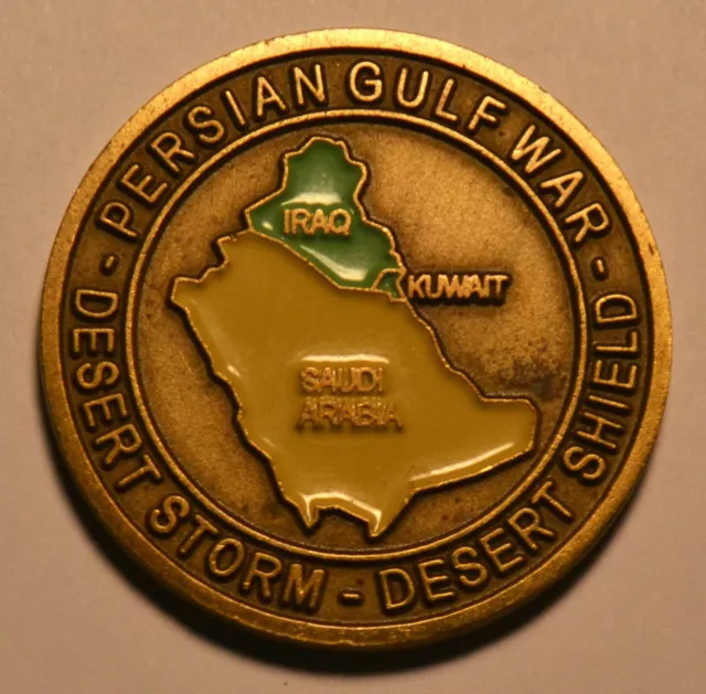 Desert Storm Veteran Persian Gulf War Desert Shield Challenge Coin