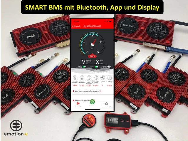 2 Stück -SMART BMS BT LiFePo Daly 100A konst. 4s 12V mit BT / Batteriemanagement