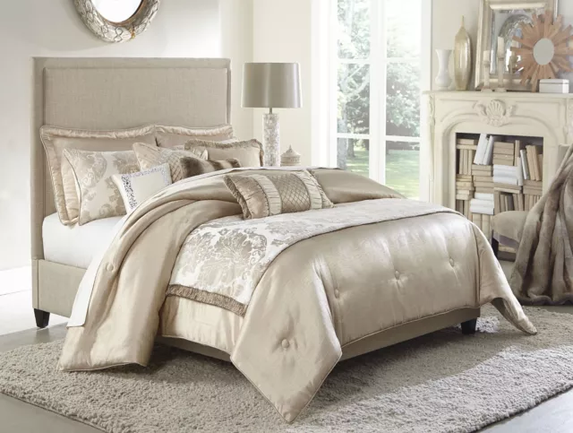 MICHAEL AMINI- Palermo Sand 10 piece Queen Comforter Set - BCS-QS10-PLRMO-SAN