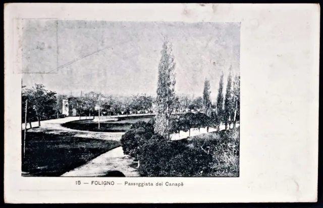 Umbria - Perugia - Foligno - Passeggiata Dei Canape' - F.p. Viaggiata - 1901.
