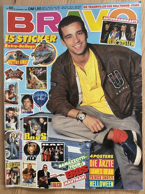 BRAVO 40 1988 Die Ärzte Helloween James Dean Blue System Patrick Swayze Falco