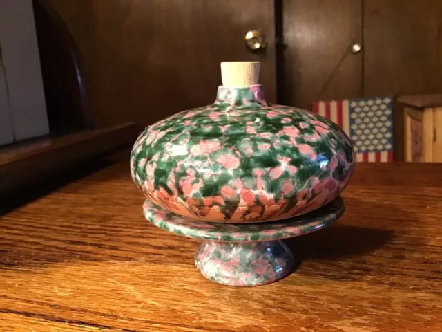Mid Century Mod Studio Art Pottery Weed Pot Vase Dish Oil Lamp Drip Glaze France