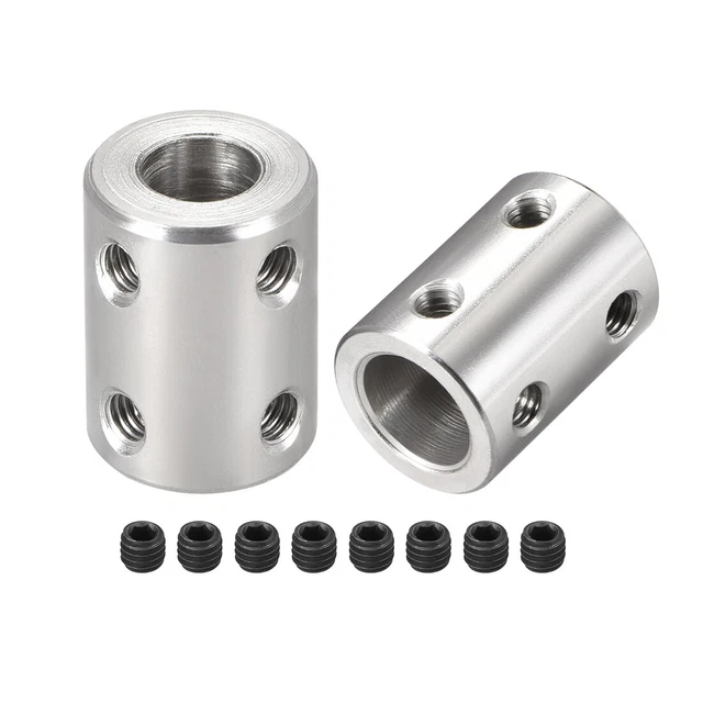 2pcs 8mm to 10mm Hole Screw L22XD16 Stainless Steel Shaft Clutch Connector