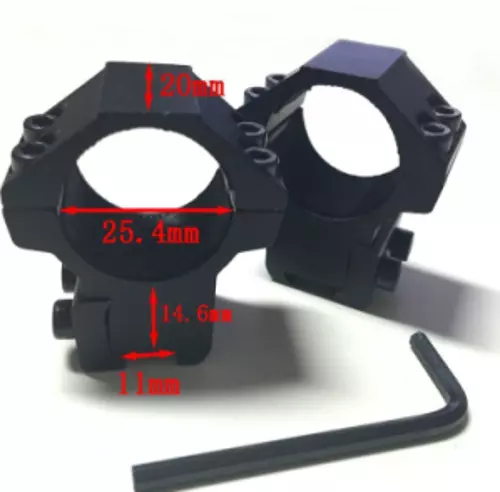 Rifle Scope Ring fits 25.4mm Scope Tube and 11mm Dovetail Base