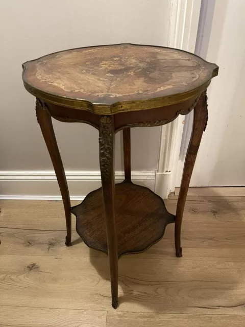 Beautiful inlaid French Kingwood side table