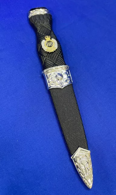 The Royal Engineers Kilt Safety Sgian Dubh with the Sappers regimental badge.