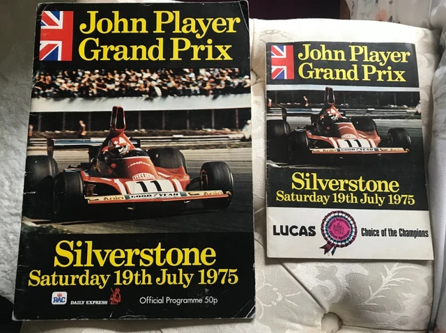 1975 JPS John Player programma Gran Premio di Gran Bretagna - Silverstone
