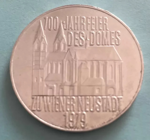 100 SCHILLING ÖSTERREICH 1979, 700 Jahrfeier des Domes Wiener Neustadt, Silber