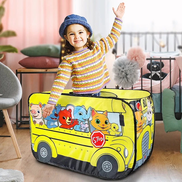 POP UP School Bus Imagine Role Play Tent Indoor Outdoor Kids