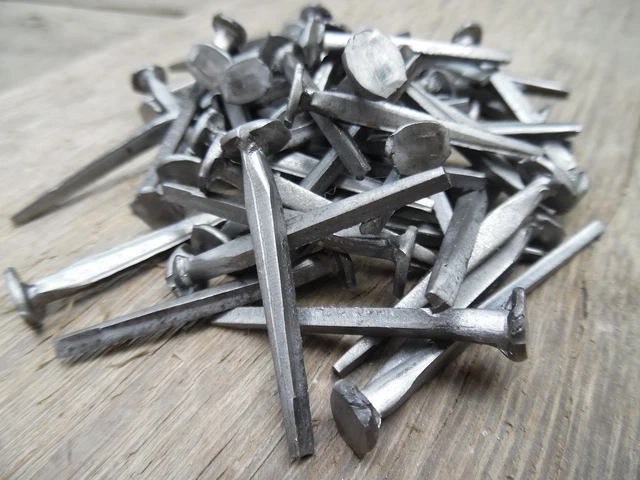 (10) 1.5" - FIRE DOOR CLINCH NAIL  - Vintage Antique - 4d 2