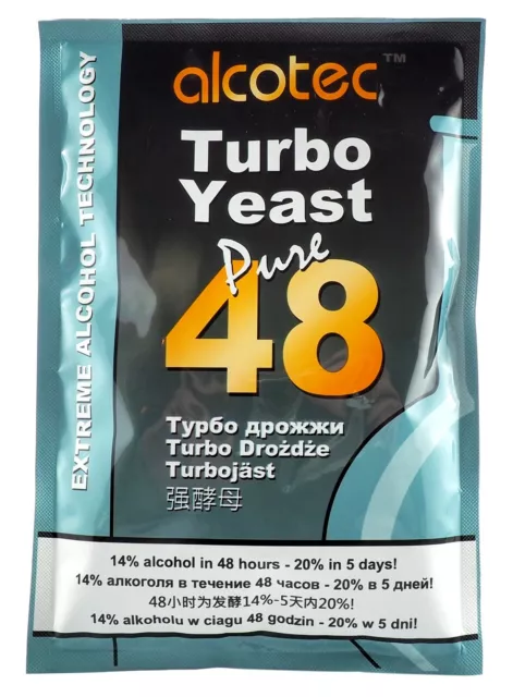 Alcotec 48 Hour TURBO YEAST High Alcohol Spirit Vodka Cider Making FREE DELIVERY