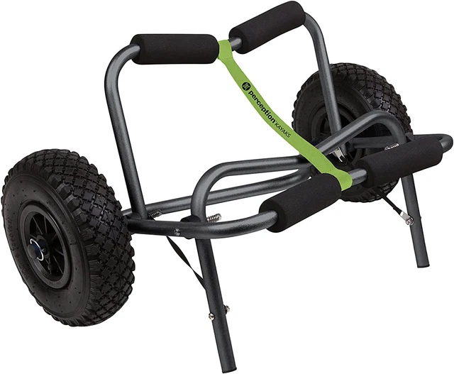 Perception Kayaks Large Kayak Cart with Foam Wheels - for Use on Sand/Pavement,