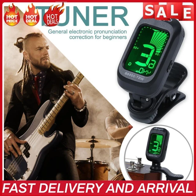 Tuner Violin Ukulele Bass Clip-on LCD Display Tuning for Beginners Stringed