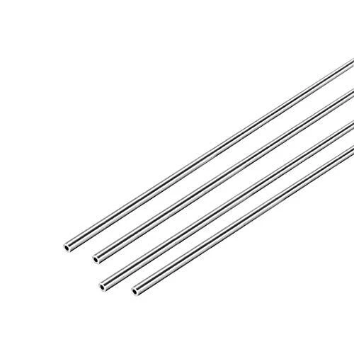 304 Stainless Steel Round Tubing 4mm OD 1mm Wall Thickness 250mm Leng