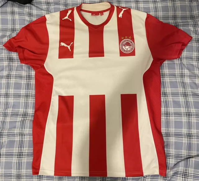 olympiacos football shirt home Puma size M