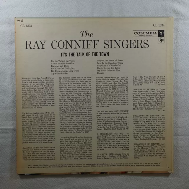 Ray Conniff Singers It'S The Talk Of The Town LP Vinyl Record Album 2