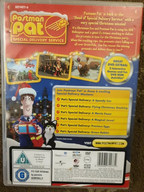 POSTMAN PAT SPECIAL Delivery Service Flying Christmas Stocking Dvd 6 