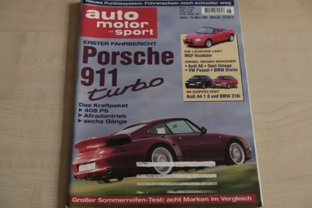 1) Auto Motor Sport 06/1995 - Porsche 911 993 Turbo m - Audi A6 2.6 E Avant mit