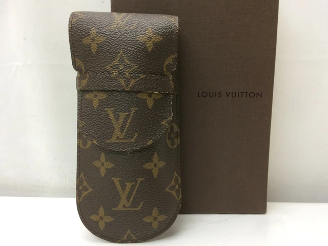 Auth LOUIS VUITTON Monogram Etui a Lunettes Glasses or Pen Case 9E020110m"