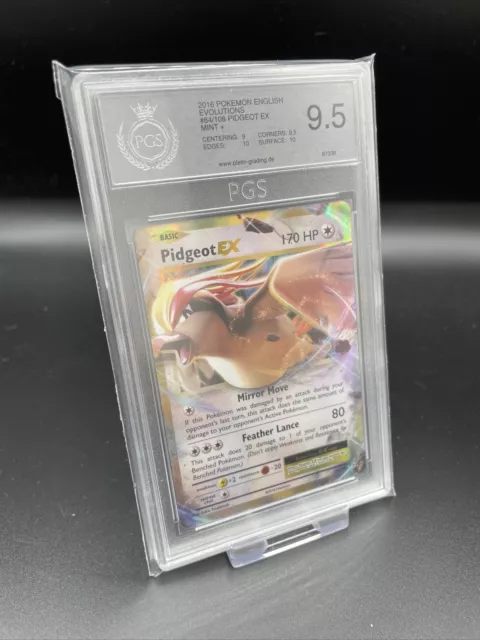 Pokemon Karte - PIDGEOT EX 64/108 Evolutions Englisch - PGS 9.5 MINT+ - NO PSA