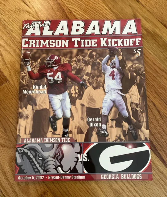 Alabama Crimson Tide vs. Georgia Bulldogs 2002 Game Program | SEC Football