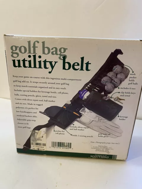 Perfect Solutions Golf Bag Utility Belt. NEW IN BOX. 2