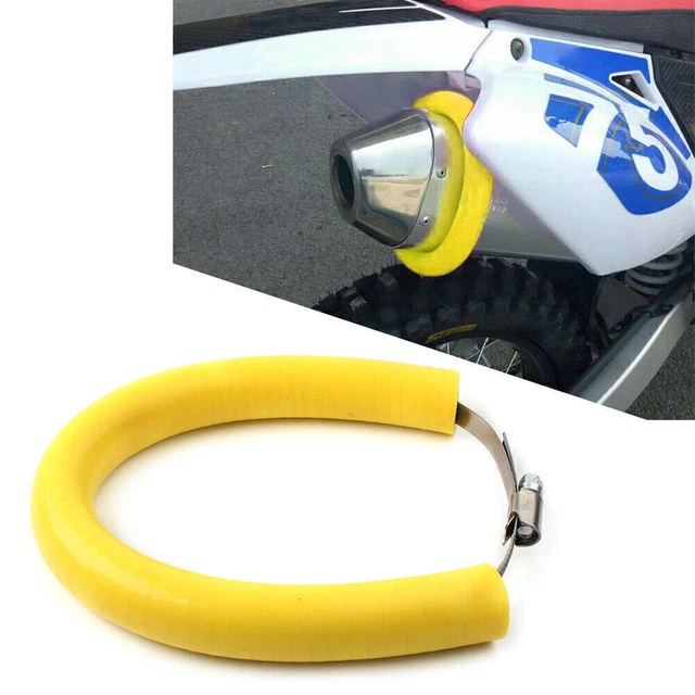 Protezione protezione anticaduta tubo di scarico universale moto giallo protezione