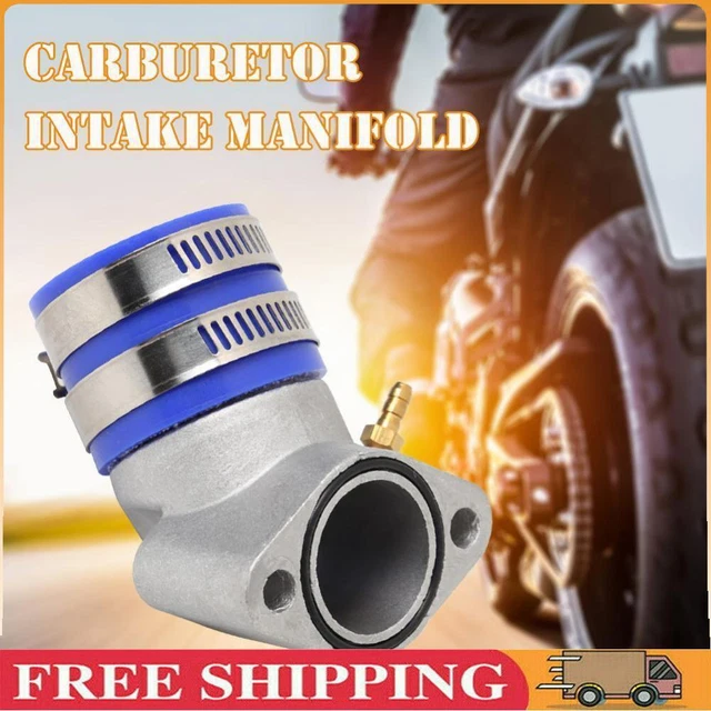 30mm Carburetor Frosted Intake Pipe Manifold Interface Boot for Scooter ATV Blue