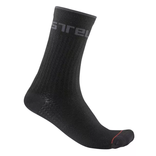 Castelli Distanza 20 Winter Cycling Socks Unisex Black 50% Merino Wool