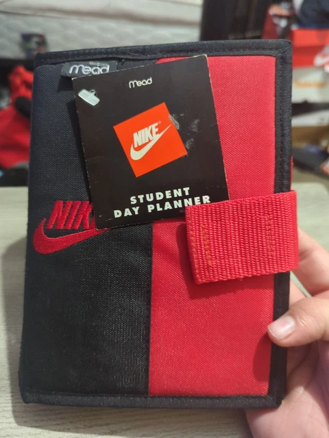 Vintage Nike Student Day Red Planner W/Tags New Old Stock 1994 Mead Binder