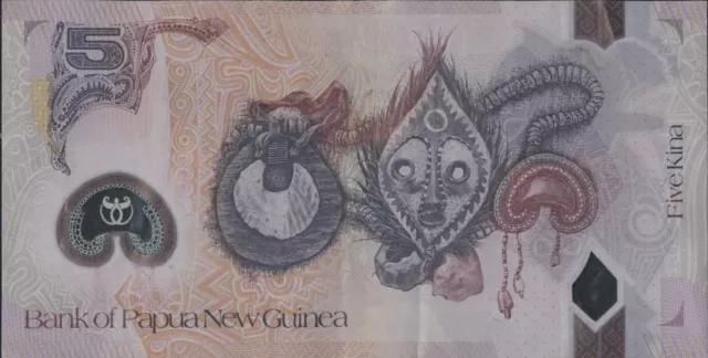 (N71-1) 2010 Papua New Guinea 5 KINA 35th anniversary of bank note (A)  (v)