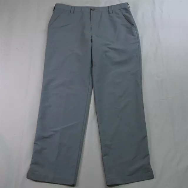 UNDER ARMOUR 36 x 30 Gray Bent Grass Tech Wicking Golf Dress Pants
