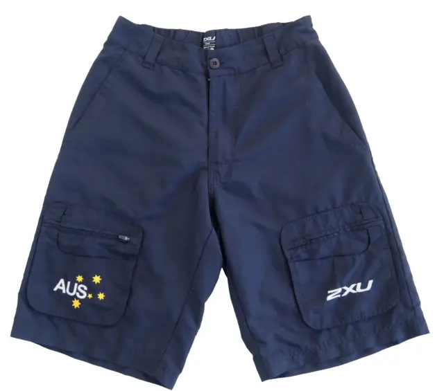 2XU Cargo Shorts Size S Navy Blue Lightweight Quick Dry Sports Golf Athleisure