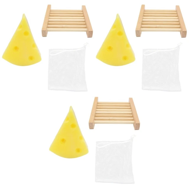 6 piezas Jabón Limpiador Queso Natural Cara Cuerpo Baño Eliminar Ácaro