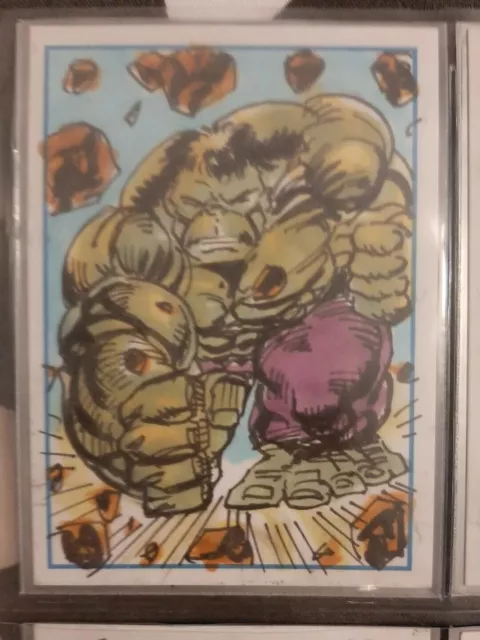 Hulk Psc Sketch Card By Marvel Comic Artist Ron Wilson