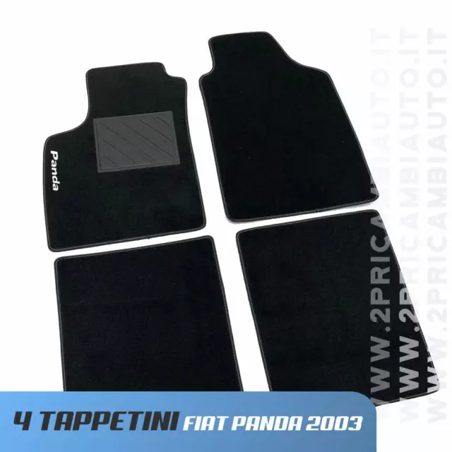 Set 4 Matten Auto Anti-rutsch IN Teppichboden Mit Rand PVC Fiat Panda 2003