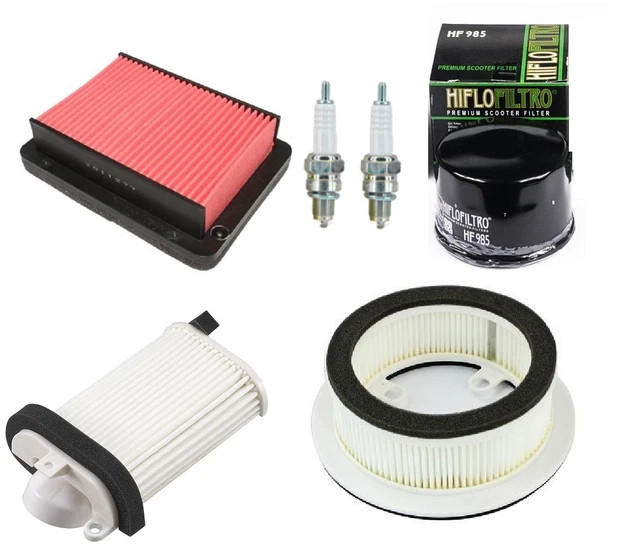 Kit Révision YAMAHA TMAX 530 2012-2016 – 3 Filtres à Air + 1 Filtre à Huile + Bougies – Neuf