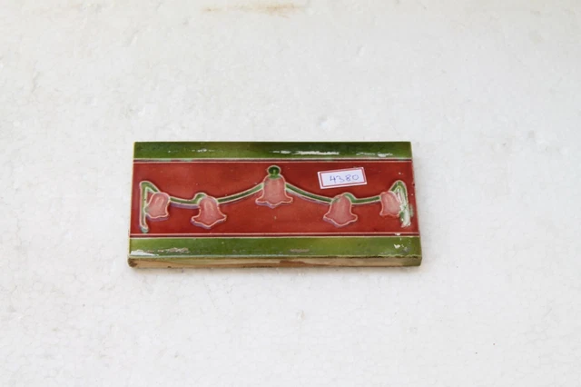 Japan antique art nouveau vintage majolica border tile c1900 Decorative NH4380 12
