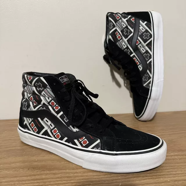 Vans X Nintendo NES Controller Game Over Sk8-Hi Top Lace Up Sneakers Size 11 US