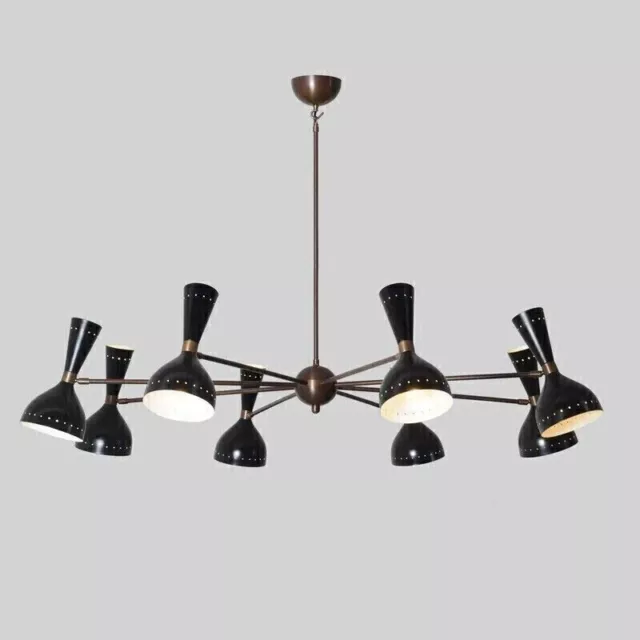 Lustre Diabolo à 8 bras dans le style de Stilnovo moderne du milieu du...