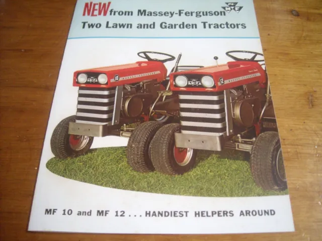 1968 Vintage Massey Ferguson Lawn & Garden Farm Tractor Brochure 12 HP