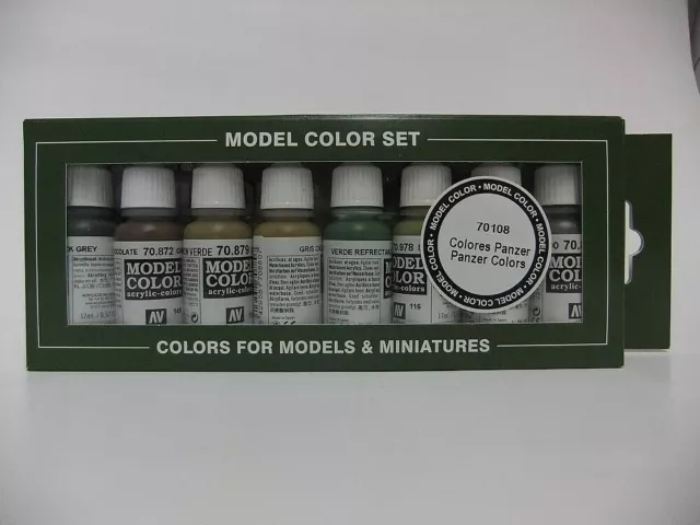 Av Vallejo Juego de Color Modelo Panzer 17ml (x8) Botellas Pintura Set VAL70108