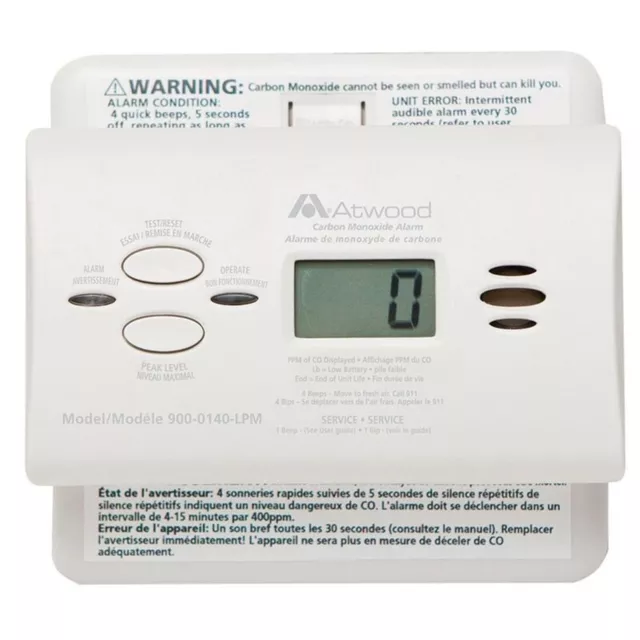 Dometic's Atwood RV Carbon Monoxide Detector LED Digital CO Alarm System 32703