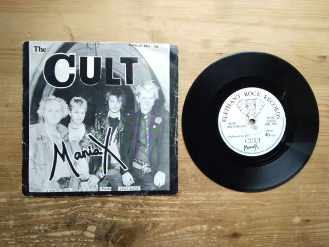 The Cult Mania X / Lucy Looe Very Good 7" Single Vinyl Record Elephant Rock 001