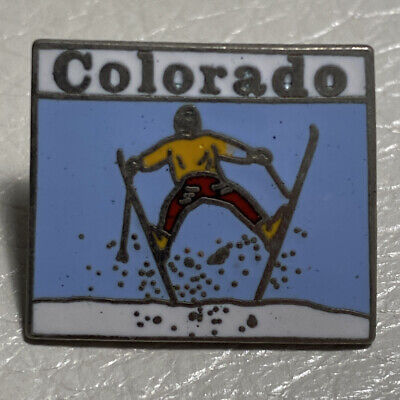 Vintage Colorado Ski Travel Souvenir Lapel Hat Pin