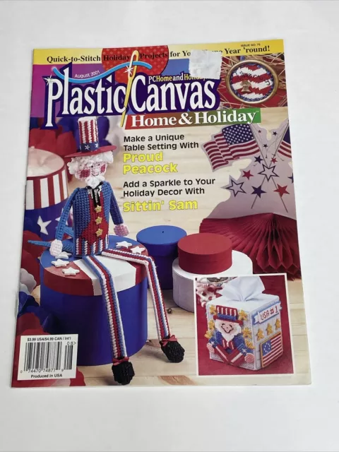 Revista de lona de plástico para el hogar y las vacaciones no 75 4 de julio patrón de proyectos