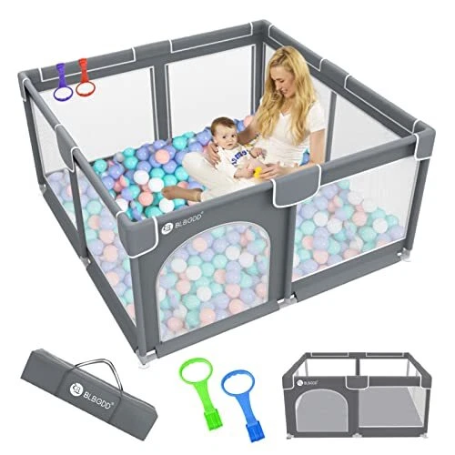 Baby PlaypenPlaypens for Babies Large Playpen for ToddlersBaby Fence Play Are...