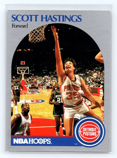 Scott Hastings - 1990-91 NBA Hoops #105 - Detroit Pistons Basketball Card
